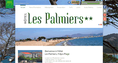 Desktop Screenshot of hotellespalmiers.fr